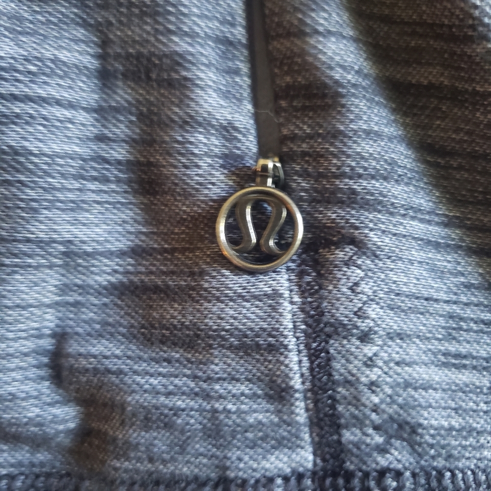 Lululemon Yoga Zipup Large Slub Denim Polar Haze Black - Picture 8 of 10
